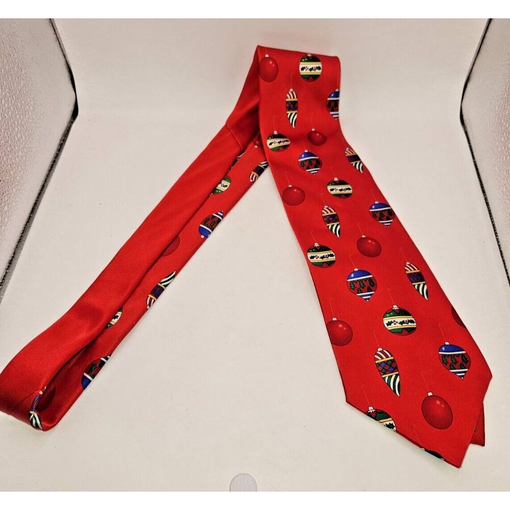 TIE TALES Mens Christmas Tie novelty Red gifts presents Holiday Red multicolor